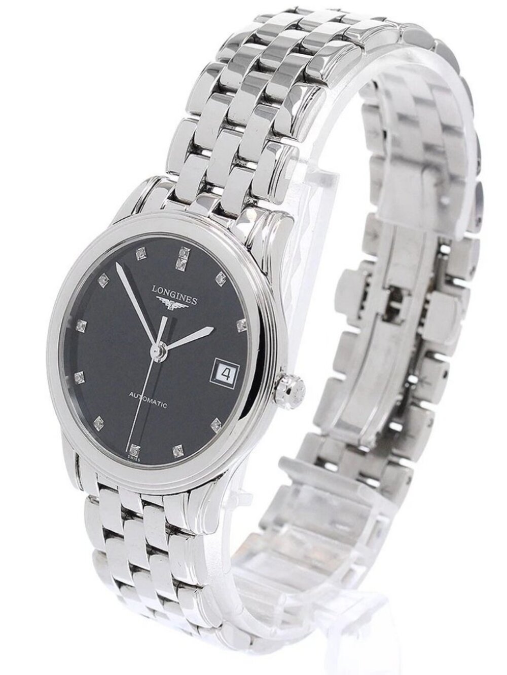 LONGINES Flagship L4.774.4 Date 12P black Dial Automatic Men's Watch_953539